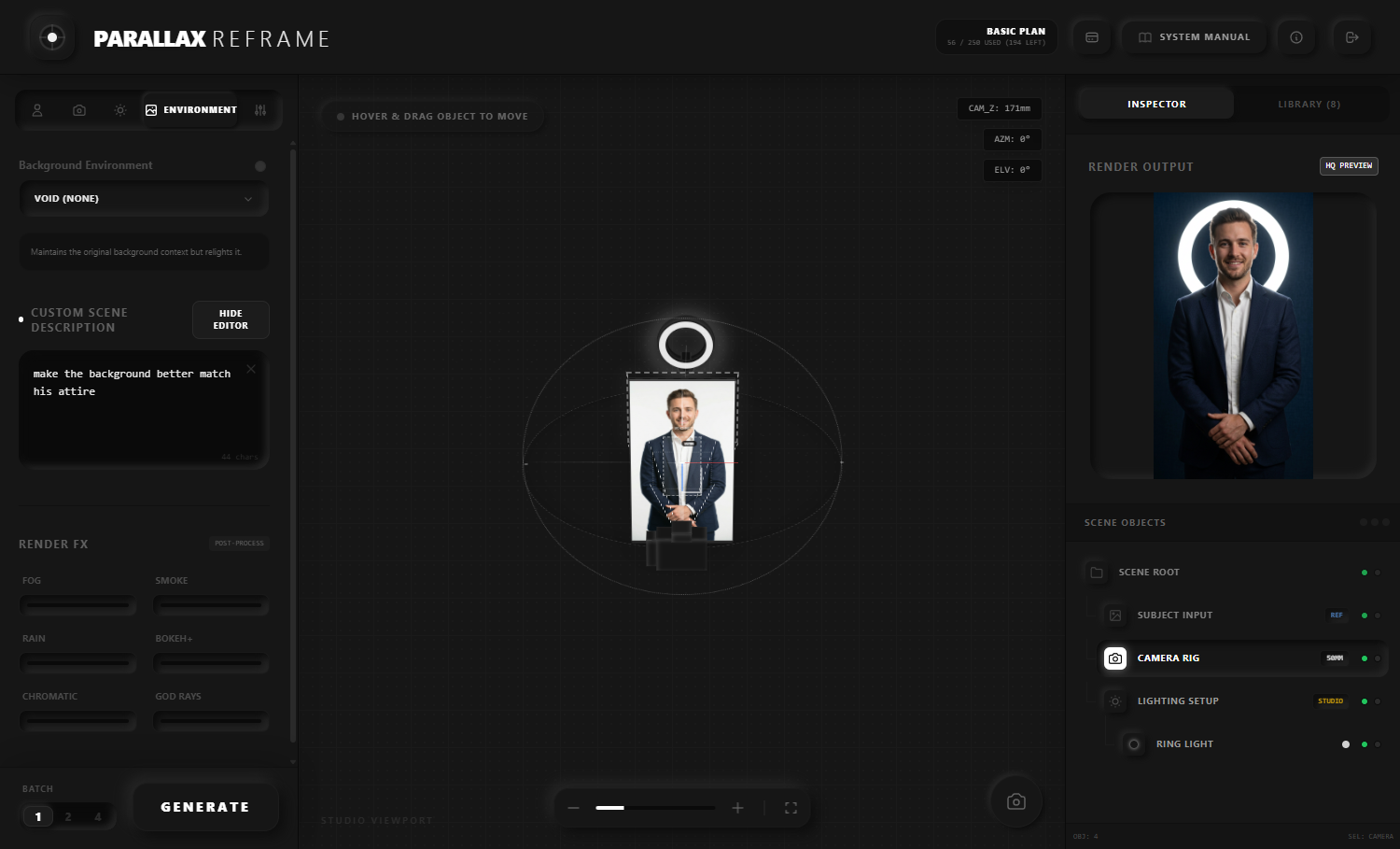 Parallax Main Interface